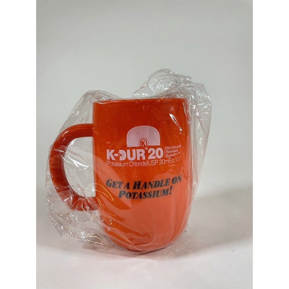 Rare Vintage 1992 Key Pharmaceuticals K-Dur 20 Potassium Replenishment Mug NEW